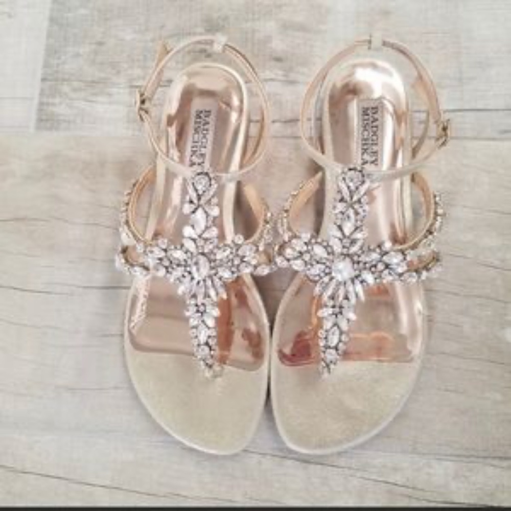 Badgley Mischka Hampden Bridal Sandals, size 7.5